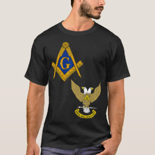 Camiseta Mens Mason Scottish Rite Split T Shirt Masonic Tee