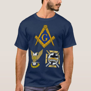 Camiseta Mens Mason Scottish York Rite Tee Masonic 32nd