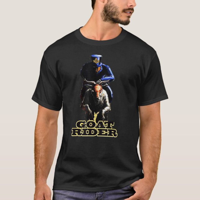 Camiseta Mens Masonic Goat Rider T Shirt Mason (Frente)