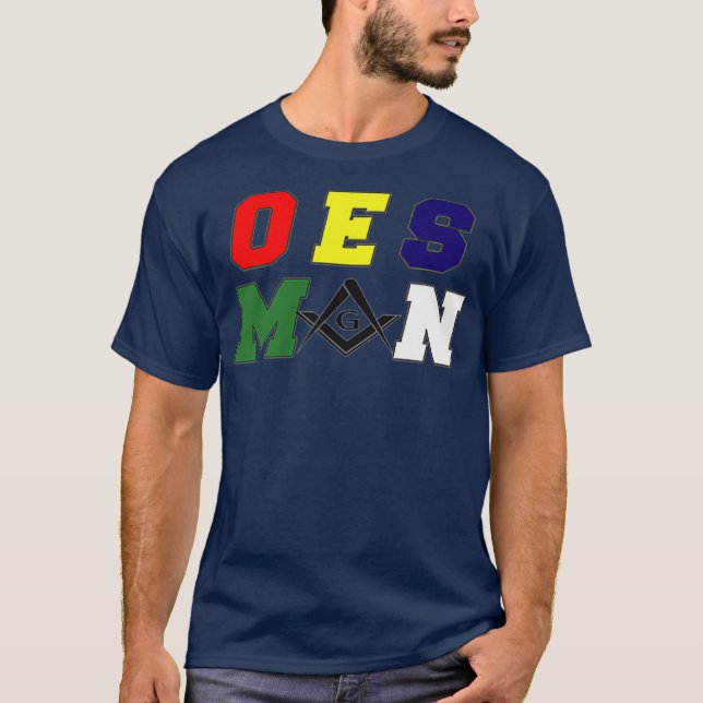 Camiseta Mens Masonic OES Man (Frente)