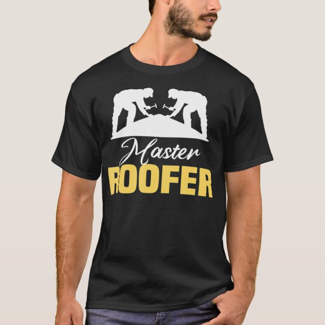 Camiseta Mens Master Roofer Para Master Roofer (Frente)