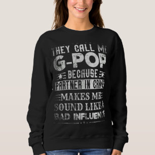 Camiseta Mens Me Chamam De G Pop Porque Parceiro Do Crime