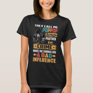 Camiseta Mens Me Chamam De Pop Porque Sócio No Crime