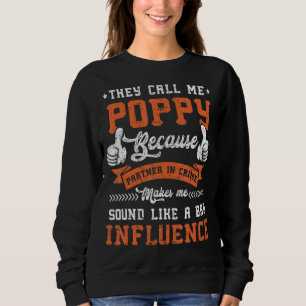 Camiseta Mens Me Chamam De Poppy Porque Parceiro No Crime