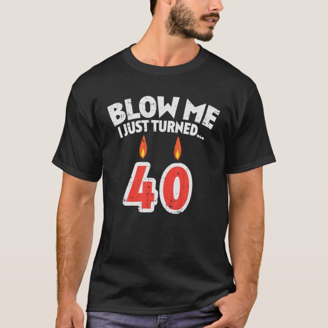 Camiseta Mens Me Explodiram Eu Tornei 40 aniversário de 40  (Frente)