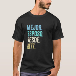 Camiseta Mens Mejor Esposo Desde 1977, 45ª Annivers De Casa