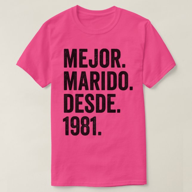 Camiseta Mens Mejor Marido Desde 1981 41rua (Frente do Design)