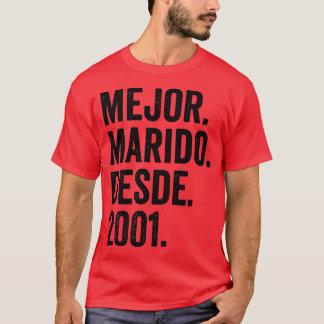 Camiseta Mens Mejor Marido Desde 2001 21ruas