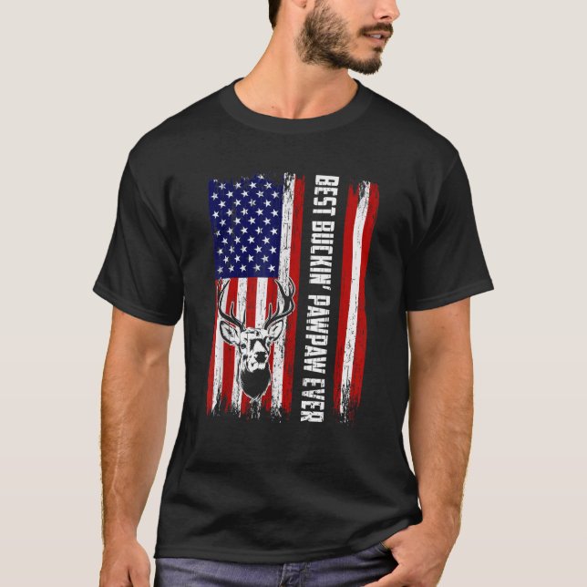 Camiseta Mens Melhor Buckin Pawpaw Eterna Caçadora De Veado (Frente)