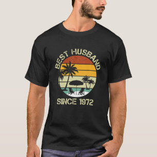 Camiseta Mens Melhor Marido Desde 1972 50ª Annivers De Cas