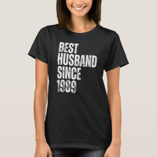 Camiseta Mens Melhor Marido Desde Anniv Casamento vintage 1