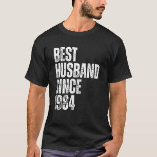 Camiseta Mens Melhor Marido Desde Anniv Casamento vintage 1
