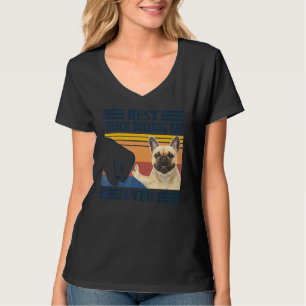 Camiseta Mens Melhor Pai de Bulldog Francês Nunca Cachorro 