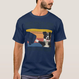 Camiseta Mens Melhor Pai De Collie De Borda De Cachorro Eng
