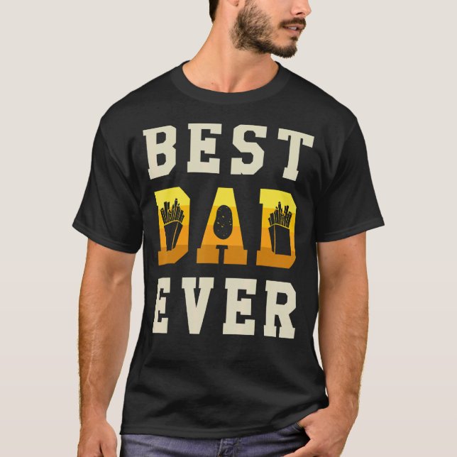 Camiseta Mens Melhor Pai De Fries Franceses Que Comem Batat (Frente)