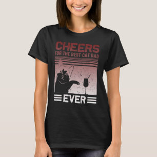 Camiseta Mens Melhor Pai De Gato Alegra Coisa Do Pai Dizend