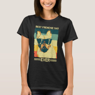 Camiseta Mens Melhor Pai Francês Homens Pai Buldogue Francê