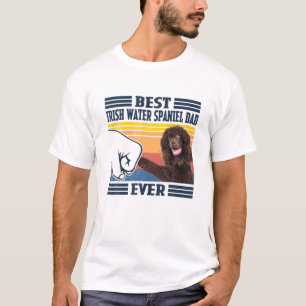 Camiseta Mens Melhor Pai Irlandês de Espanhol de Água Cão E