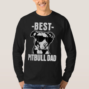 Camiseta Mens Melhor Pai Pitbull Engraçada Pit Touro Cachor