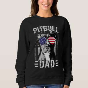 Camiseta Mens Melhor Pai Pitbull Nunca Cachorro Bandeira Us