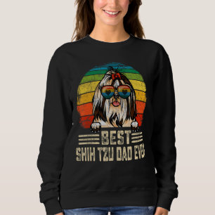Camiseta Mens Melhor Pai Shih Tzu Alguma Vez Vintage O Pai