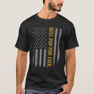 Camiseta Mens Melhor Pop de Pop Nunca Presente De Bandeira