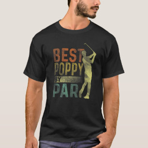 Camiseta Mens Melhor Poppy Por Par Golf Dia de os pais Avô
