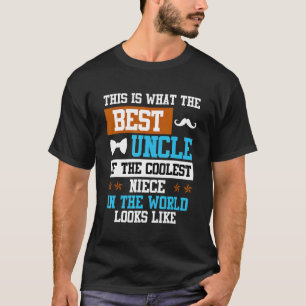 Camiseta Mens Melhor tio da sobrinha do mundo Tio