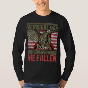 Camiseta Mens Memorial Day Lembra-Se Do Fallen American Fla