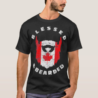 Camiseta Mens Mens Abençoados e Portados Bandeira Canadiana