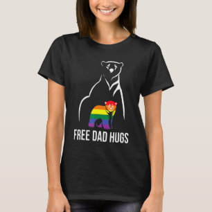 Camiseta Mens Mens Abraços De Pai Livre Orgulho gay Lgbt Ho