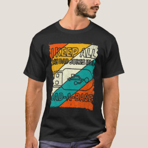 Camiseta Mens Mens Dia de os pais I Keep My Pai Piadas In