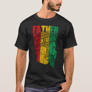 Camiseta Mens Mens Forte Pai Africano-Americano
