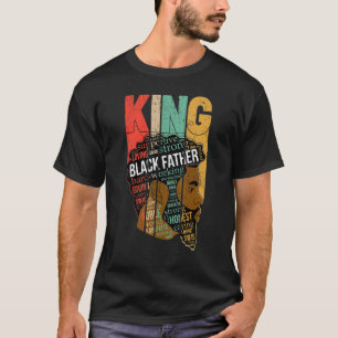 Camiseta Mens Mens Forte Rei Negro Junteeth African Amer