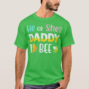Camiseta Mens Mens He or She Daddy To Bee Epecting Mothers 