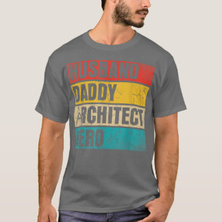 Camiseta Mens Mens Husband Pai arquiteto Herói da do Pai