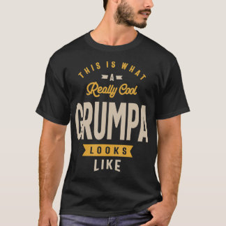 Camiseta Mens Mens Muito Legal Grumpa Natal Pai