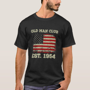 Camiseta Mens Mens Old Man Club Estabelecido Em 1954