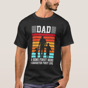 Camiseta Mens Mens Pai A Filhas Heroínas Primeiro