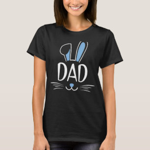 Camiseta Mens Mens Pai Coelho Coelho Coelho Rosto Grupo