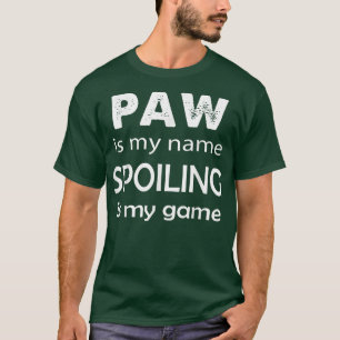 Camiseta Mens Mens Paw É Meu Nome Avô Especial