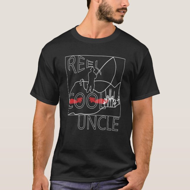 Camiseta Mens Mens Reel Cool Uncle And Fishing Of Father (Frente)