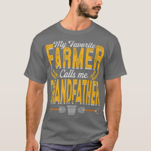 Camiseta Mens Meu Agricultor Favorito Me Chama Avô Farmi