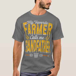 Camiseta Mens Meu Agricultor Favorito Me Chama Avô Farmi