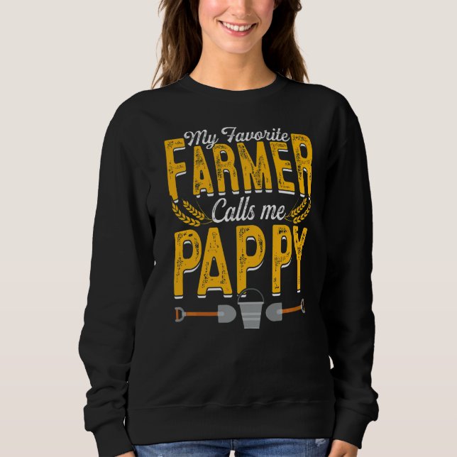 Camiseta Mens Meu Agricultor Favorito Me Chama Pappy Farmin (Frente)
