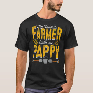Camiseta Mens Meu Agricultor Favorito Me Chama Pappy Farmin