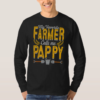 Camiseta Mens Meu Agricultor Favorito Me Chama Pappy Farmin