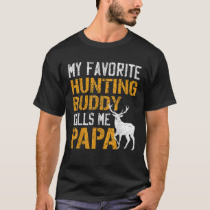 Camiseta Mens Meu Amigo De Caça Favorito Me Chama Papai Dee