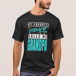 Camiseta Mens Meu Amigo De Pesca Favorito Me Chama Avô Fi