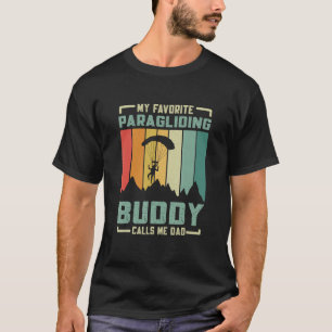 Camiseta Mens Meu Amigo Parapente Favorito Me Chama Pai Pa